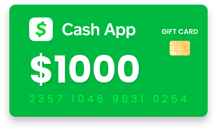 Get your $1000 CashApp Gift Card